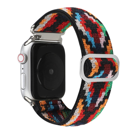 Metal Japanese Buckle Elastic Nylon Watch Band For Apple Watch Series 7 41mm / 6 & SE & 5 & 4 40mm / 3 & 2 & 1 38mm(5) by bashfashion