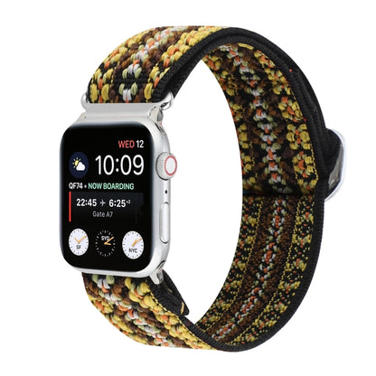 Metal Japanese Buckle Elastic Nylon Watch Band For Apple Watch Series 7 41mm / 6 & SE & 5 & 4 40mm / 3 & 2 & 1 38mm(11) by bashfashion