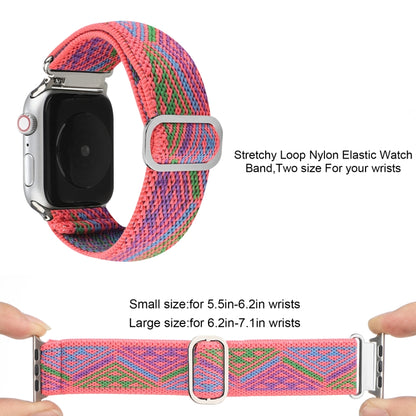 Metal Japanese Buckle Elastic Nylon Watch Band For Apple Watch Series 9&8&7 41mm / SE 3&SE 2&6&SE&5&4 40mm / 3&2&1 38mm(16) by bashfashion