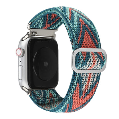 Metal Japanese Buckle Elastic Nylon Watch Band For Apple Watch Series 9&8&7 41mm / SE 3&SE 2&6&SE&5&4 40mm / 3&2&1 38mm(17) by bashfashion