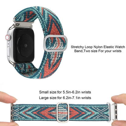 Metal Japanese Buckle Elastic Nylon Watch Band For Apple Watch Series 9&8&7 41mm / SE 3&SE 2&6&SE&5&4 40mm / 3&2&1 38mm(17) by bashfashion