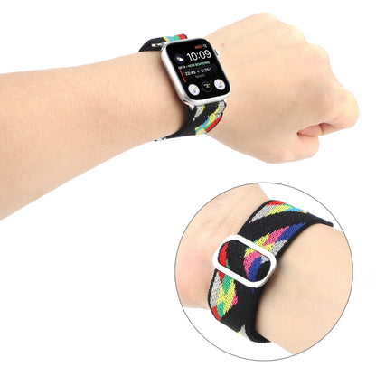 Metal Japanese Buckle Elastic Nylon Watch Band For Apple Watch Series 9&8&7 41mm / SE 3&SE 2&6&SE&5&4 40mm / 3&2&1 38mm(20) by bashfashion