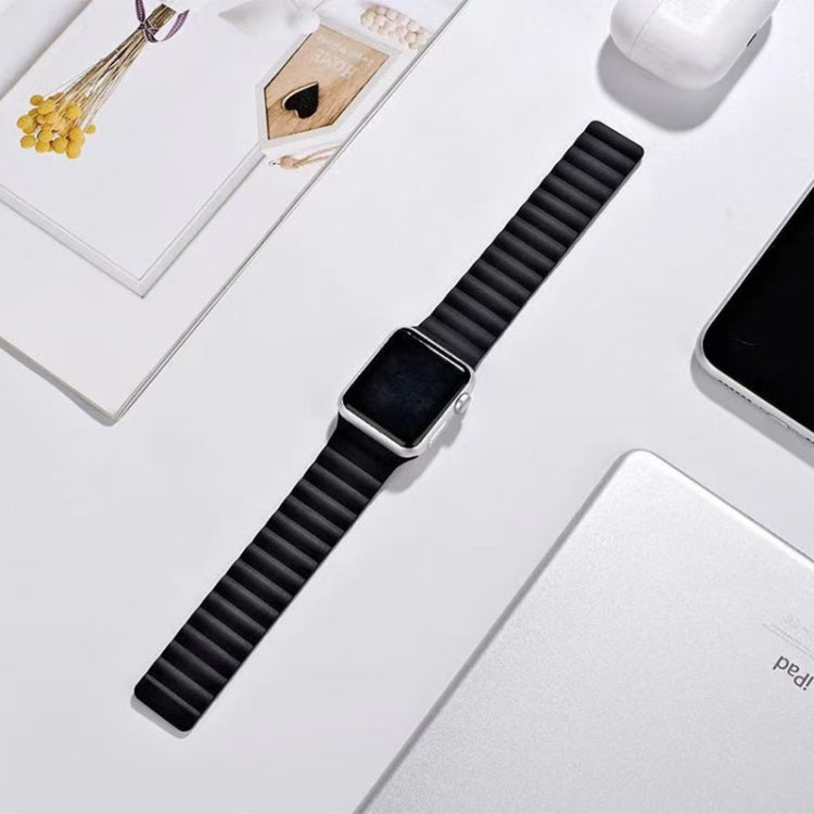Magnetic Loop Watch Band For Apple Watch Series 7 41mm / 6 & SE & 5 & 4 40mm / 3 & 2 & 1 38mm(Black) by bashfashion