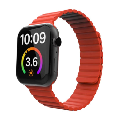 Magnetic Loop Watch Band For Apple Watch Series 7 45mm / 6 & SE & 5 & 4 44mm / 3 & 2 & 1 42mm(Red) by bashfashion