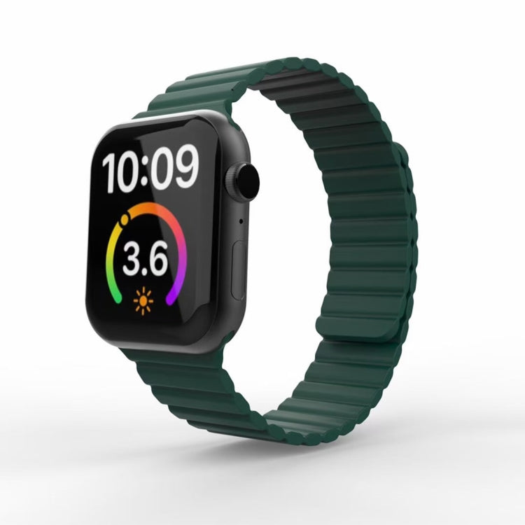 Magnetic Loop Watch Band For Apple Watch Series 7 45mm / 6 & SE & 5 & 4 44mm / 3 & 2 & 1 42mm(Green) by bashfashion