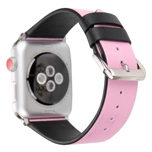 Love Series Leather Watch Band For Apple Watch Series 9&8&7 41mm / SE 3&SE 2&6&SE&5&4 40mm / 3&2&1 38mm(Foundation Red Heart) by bashfashion