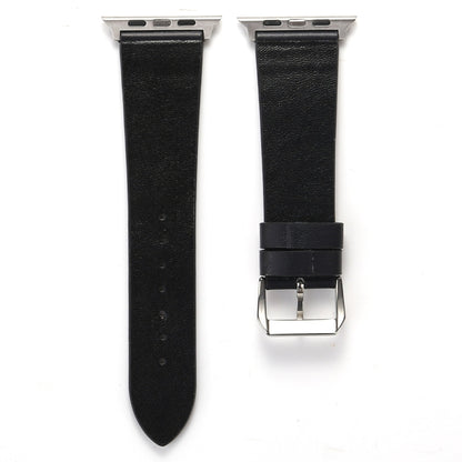 Love Series Leather Watch Band For Apple Watch Series 9&8&7 41mm / SE 3&SE 2&6&SE&5&4 40mm / 3&2&1 38mm(Love On Black) by bashfashion