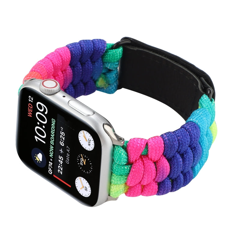 Umbrella Cord Rainbow Watch Band For Apple Watch Series 7 41mm / 6 & SE & 5 & 4 40mm / 3 & 2 & 1 38mm(C) by bashfashion