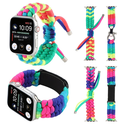 Umbrella Cord Rainbow Watch Band For Apple Watch Series 9&8&7 41mm / SE 3&SE 2&6&SE&5&4 40mm / 3&2&1 38mm(D) by bashfashion