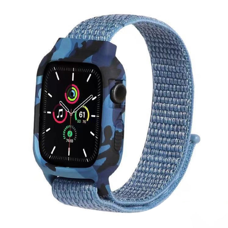 Nylon Wrist Strap Watch Bands For Apple Watch Series 7 41mm / 6 & SE & 5 & 4 40mm / 3 & 2 & 1 38mm(Cape Blue) by bashfashion