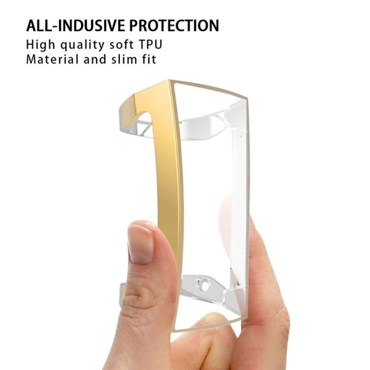 For Fitbit Charge 3 / 4 Full Coverage Plating TPU Watch Case(Gold) by bashfashion