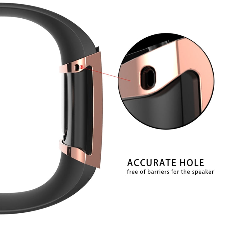 For Fitbit Charge 3 / 4 Full Coverage Plating TPU Watch Case(Rose Gold) by bashfashion