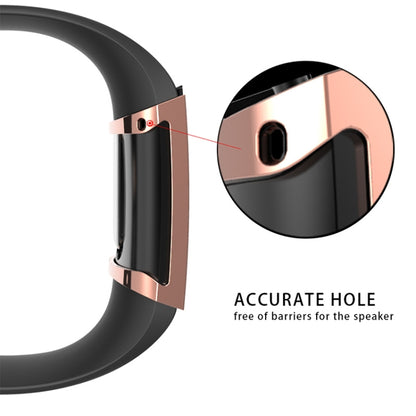 For Fitbit Charge 3 / 4 Full Coverage Plating TPU Watch Case(Rose Gold) by bashfashion