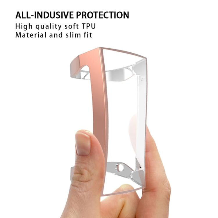 For Fitbit Charge 3 / 4 Full Coverage Plating TPU Watch Case(Rose Gold) by bashfashion