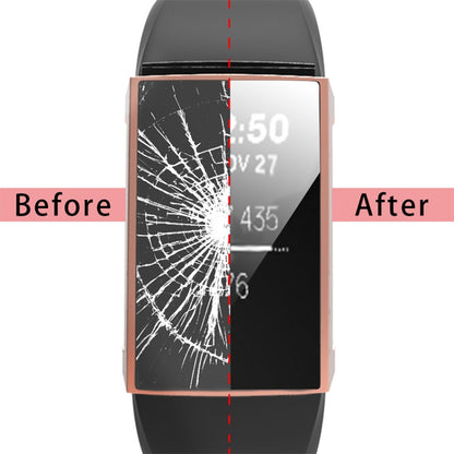 For Fitbit Charge 3 / 4 Full Coverage Plating TPU Watch Case(Rose Gold) by bashfashion