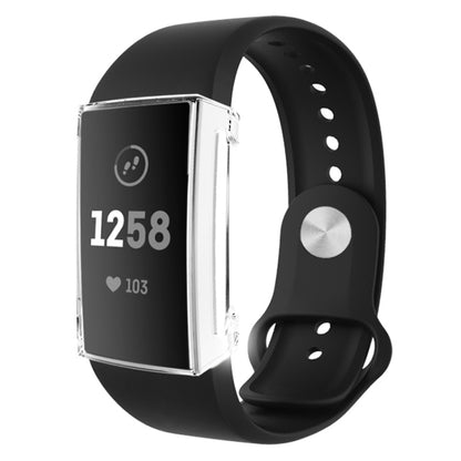 For Fitbit Charge 3 / 4 Full Coverage Plating TPU Watch Case(Transparent) by bashfashion