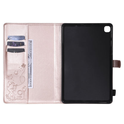For Samsung Galaxy S6 Lite P610 Cat Bee Embossing Pattern Shockproof Table PC Protective Horizontal Flip Leather Case with Holder & Card Slots & Wallet & Pen Slot & Wake-up / Sleep Function(Rose Gold) by bashfashion