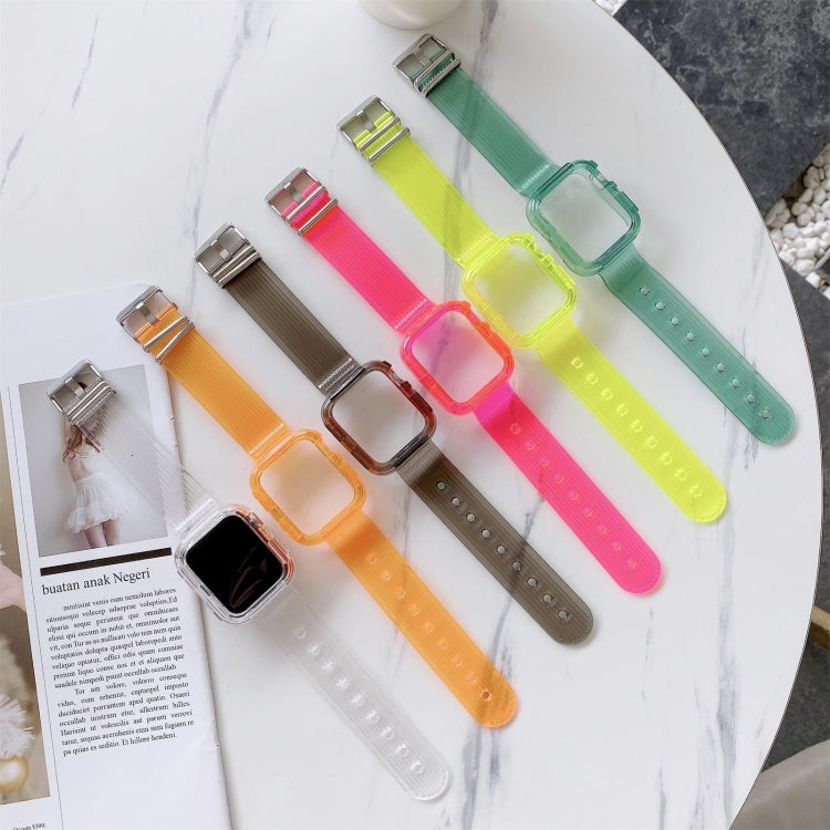 Candy Color Transparent TPU Watch Band For Apple Watch Series 7 41mm / & 6 & SE & 5 & 4 40mm (Green) by bashfashion
