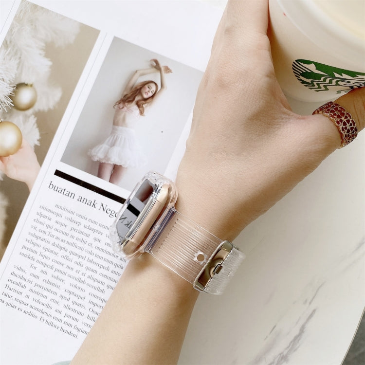 Candy Color Transparent TPU Watch Band For Apple Watch Series 3 & 2 & 1 42mm(Brown) by bashfashion