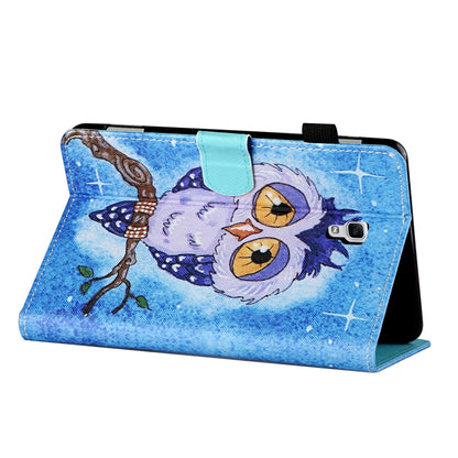 For Samsung Galaxy Tab A 10.5 T590/T595 Coloured Drawing Stitching Horizontal Flip Leather Case with Holder & Card Slot & Sleep / Wake-up Function(Blue Owl) by bashfashion