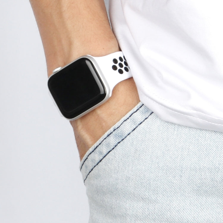 Elastic Silicone Watch Band For Apple Watch Apple Watch Ultra 49mm&Watch Ultra 2 49mm / Series 9&8&7 45mm / SE 3&SE 2&6&SE&5&4 44mm / 3&2&1 42mm, Length:160mm(Light Pink White) by bashfashion