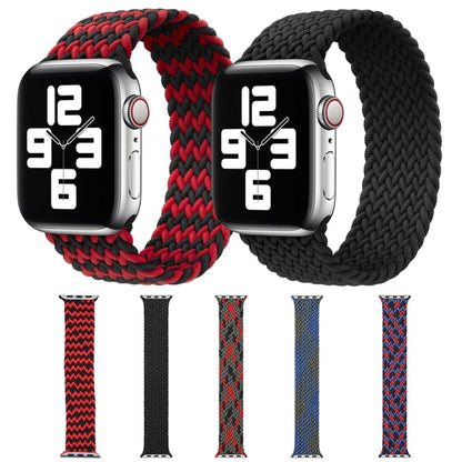 Mixed Color Nylon Braided Single Loop Watch Band For Apple Watch Series 9&8&7 41mm / SE 3&SE 2&6&SE&5&4 40mm / 3&2&1 38mm, Size:S(Green Camouflage) by bashfashion