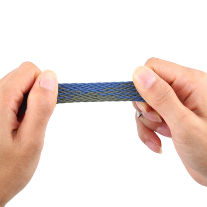 Mixed Color Nylon Braided Single Loop Watch Band For Apple Watch Series 9&8&7 41mm / SE 3&SE 2&6&SE&5&4 40mm / 3&2&1 38mm, Size:M(Blue Green) by bashfashion