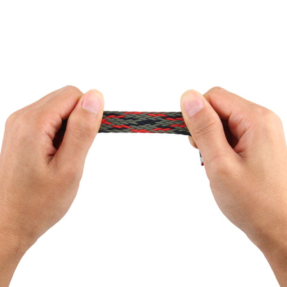 Mixed Color Nylon Braided Single Loop Watch Band For Apple Watch Series 9&8&7 41mm / SE 3&SE 2&6&SE&5&4 40mm / 3&2&1 38mm, Size:L(Green Camouflage) by bashfashion