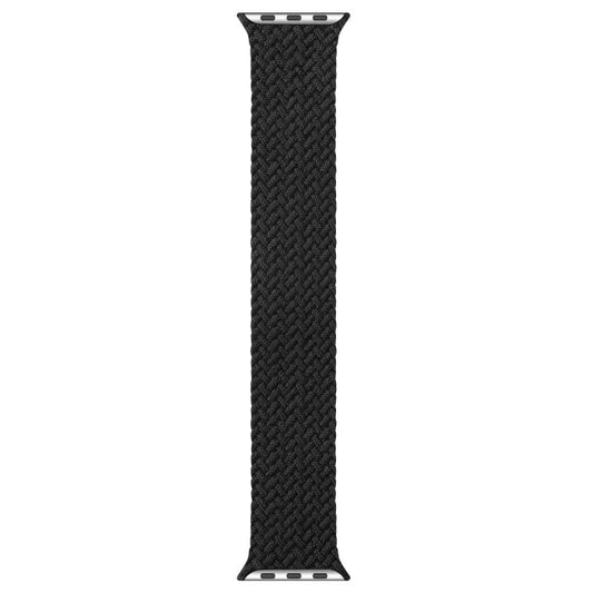 Mixed Color Nylon Braided Single Loop Watch Band For Apple Watch Series 7 41mm / 6 & SE & 5 & 4 40mm / 3 & 2 & 1 38mm, Size:L(Charcoal) by bashfashion