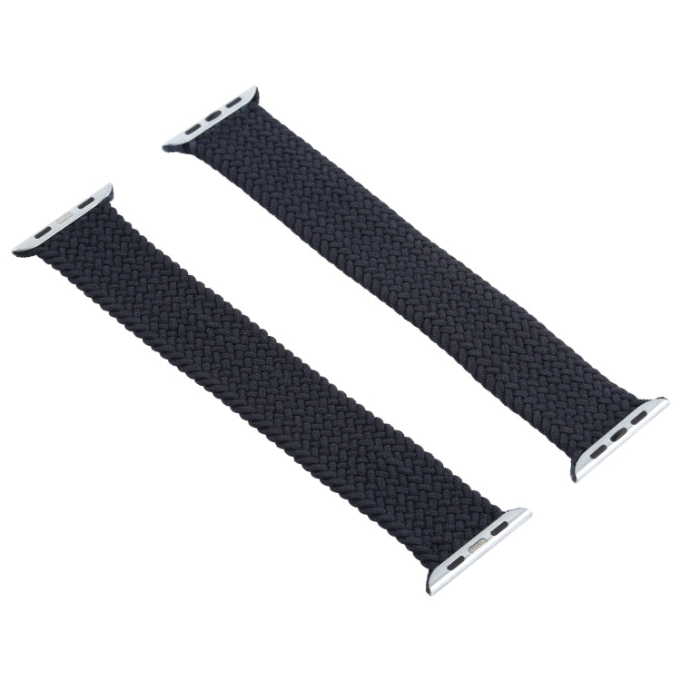 Mixed Color Nylon Braided Single Loop Watch Band For Apple Watch Series 7 41mm / 6 & SE & 5 & 4 40mm / 3 & 2 & 1 38mm, Size:L(Charcoal) by bashfashion