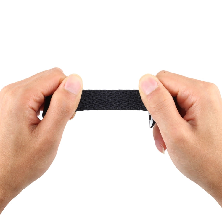 Mixed Color Nylon Braided Single Loop Watch Band For Apple Watch Series 7 41mm / 6 & SE & 5 & 4 40mm / 3 & 2 & 1 38mm, Size:L(Charcoal) by bashfashion