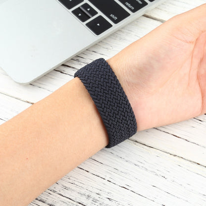 Mixed Color Nylon Braided Single Loop Watch Band For Apple Watch Series 7 41mm / 6 & SE & 5 & 4 40mm / 3 & 2 & 1 38mm, Size:L(Charcoal) by bashfashion