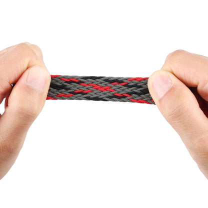 Plastic Buckle Mixed Color Nylon Braided Single Loop Watch Band For Apple Watch Series 9&8&7 41mm / SE 3&SE 2&6&SE&5&4 40mm / 3&2&1 38mm, Size:S(Camouflage Green) by bashfashion