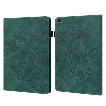 For Samsung Galaxy Tab A 8.0 (2019) T290 Peacock Embossed Pattern TPU + PU Horizontal Flip Leather Case with Holder & Card Slots & Wallet(Green) by bashfashion