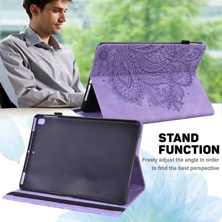 For Samsung Galaxy Tab S8 / Galaxy Tab S7 T875 Peacock Embossed Pattern TPU + PU Horizontal Flip Leather Case with Holder & Card Slots & Wallet(Purple) by bashfashion