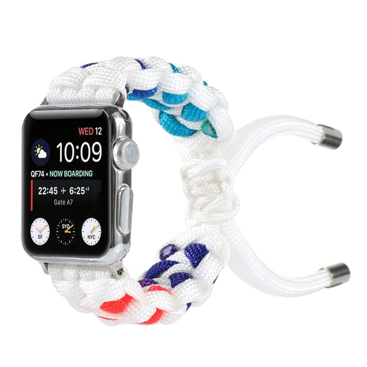 Braided Umbrella Cord Watch Band For Apple Watch Ultra 49mm&Watch Ultra 2 49mm / Series 9&8&7 45mm / SE 3&SE 2&6&SE&5&4 44mm / 3&2&1 42mm(Color) by bashfashion