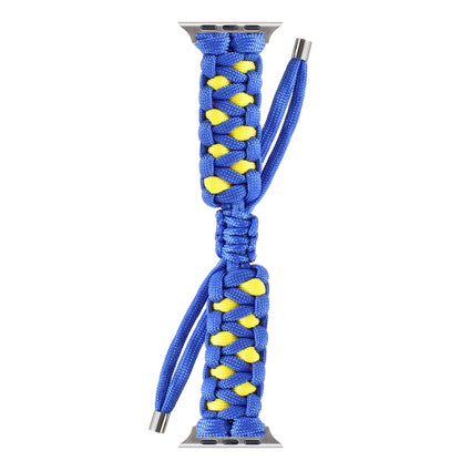 Braided Umbrella Cord Watch Band For Apple Watch Ultra 49mm&Watch Ultra 2 49mm / Series 9&8&7 45mm / SE 3&SE 2&6&SE&5&4 44mm / 3&2&1 42mm(Blue) by bashfashion
