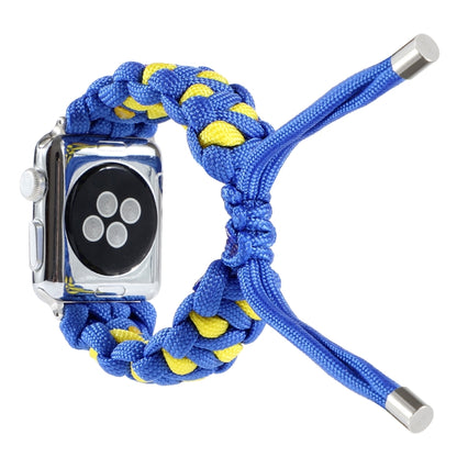 Braided Umbrella Cord Watch Band For Apple Watch Ultra 49mm&Watch Ultra 2 49mm / Series 9&8&7 45mm / SE 3&SE 2&6&SE&5&4 44mm / 3&2&1 42mm(Blue) by bashfashion