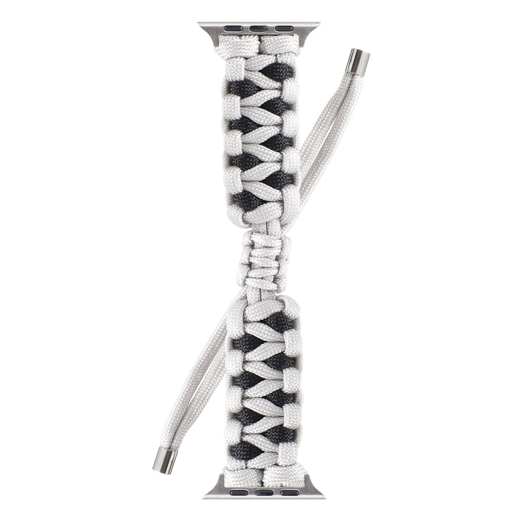 Braided Umbrella Cord Watch Band For Apple Watch Series 7 45mm / 6 & SE & 5 & 4 44mm / 3 & 2 & 1 42mm(Grey) by bashfashion