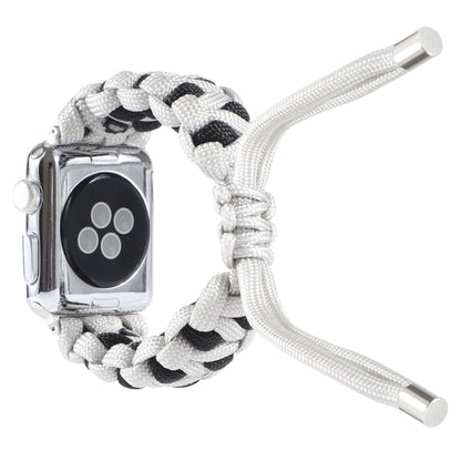 Braided Umbrella Cord Watch Band For Apple Watch Series 7 45mm / 6 & SE & 5 & 4 44mm / 3 & 2 & 1 42mm(Grey) by bashfashion