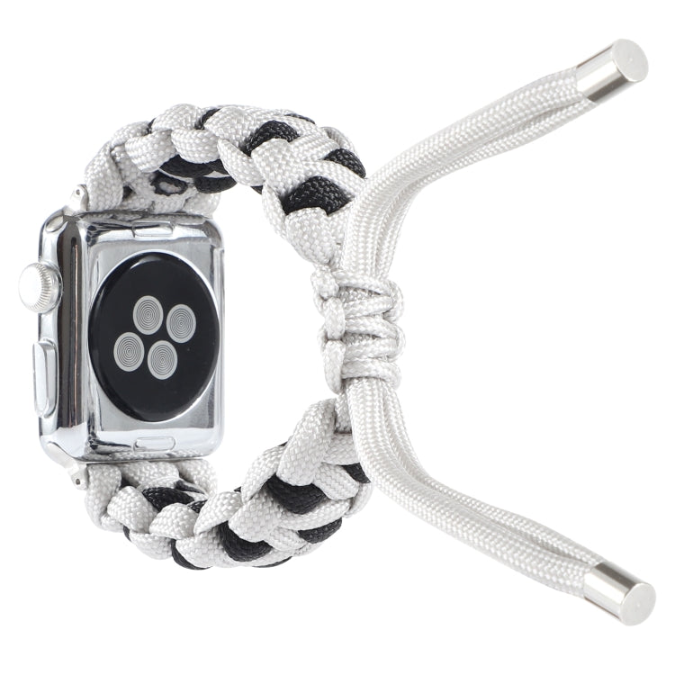 Braided Umbrella Cord Watch Band For Apple Watch Series 9&8&7 41mm / SE 3&SE 2&6&SE&5&4 40mm / 3&2&1 38mm(Grey) by bashfashion