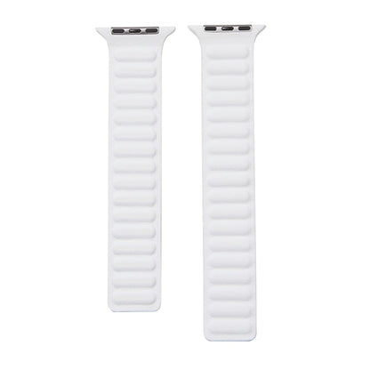 Loop Leather Watch Band For Apple Watch Series 7 41mm / 6 & SE & 5 & 4 40mm / 3 & 2 & 1 38mm(White) by bashfashion