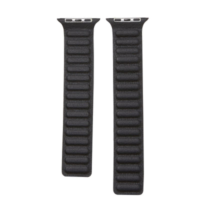 Loop Leather Watch Band For Apple Watch Series 7 41mm / 6 & SE & 5 & 4 40mm / 3 & 2 & 1 38mm(Black) by bashfashion