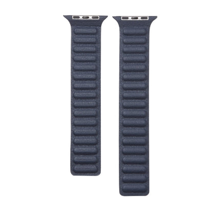 Loop Leather Watch Band For Apple Watch Series 7 45mm / 6 & SE & 5 & 4 44mm / 3 & 2 & 1 42mm(Dark Blue) by bashfashion