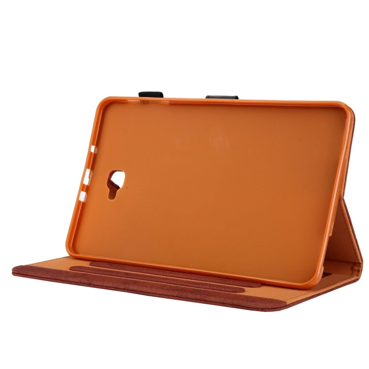 For Galaxy Tab A 10.1 (2016) / T580 Business Style Horizontal Flip Leather Case, with Holder & Card Slot & Photo Frame & Sleep / Wake-up Function(Brown) by bashfashion