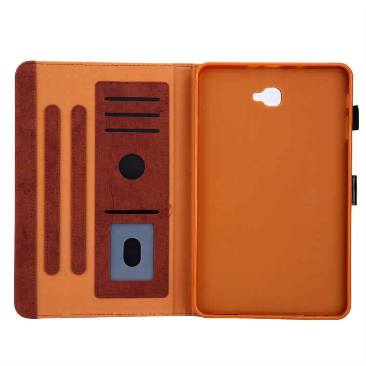 For Galaxy Tab A 10.1 (2016) / T580 Business Style Horizontal Flip Leather Case, with Holder & Card Slot & Photo Frame & Sleep / Wake-up Function(Brown) by bashfashion