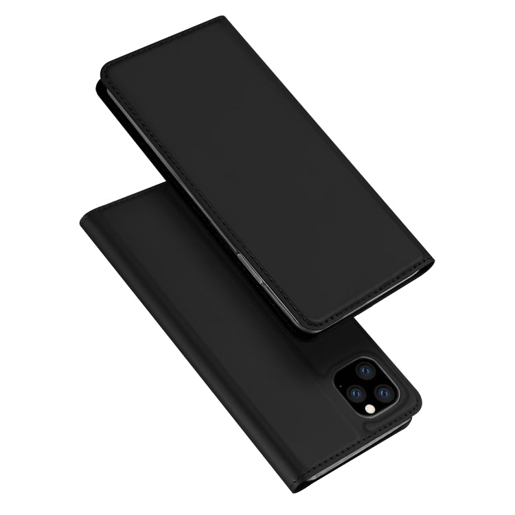 For iPhone 11 DUX DUCIS Skin Pro Series Shockproof Horizontal Flip Leather Case with Holder & Card Slots(Black) by DUX DUCIS