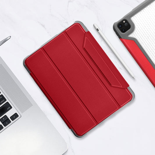 Mutural Yagao Series PC Horizontal Flip Leather Case with Holder & Pen Slot For iPad Air 2022 / 2020 10.9(Red) by Mutural