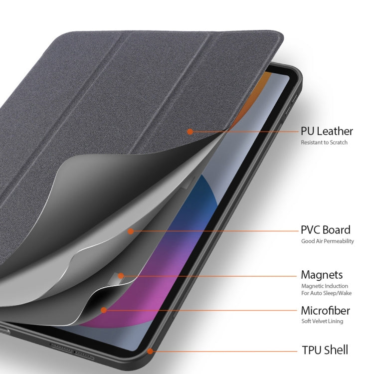For iPad Pro 11 2022 / 2021 / 2020 DUX DUCIS Domo Series Horizontal Flip Magnetic TPU + PU Leather Tablet Case with Three-folding Holder & Pen Slot & Sleep / Wake-up Function(Black) by DUX DUCIS