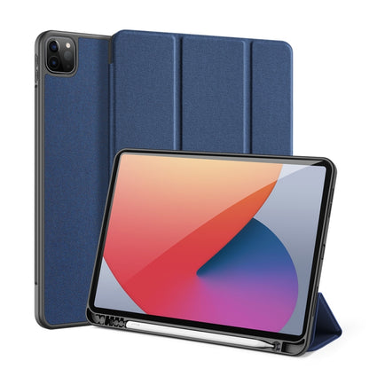 For iPad Pro 11 2022 / 2021 / 2020 DUX DUCIS Domo Series Horizontal Flip Magnetic TPU + PU Leather Tablet Case with Three-folding Holder & Pen Slot & Sleep / Wake-up Function(Blue) by DUX DUCIS